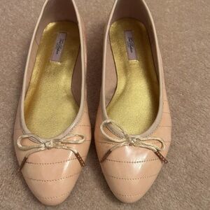 Ted Baker Blush Flats with Gold Bow